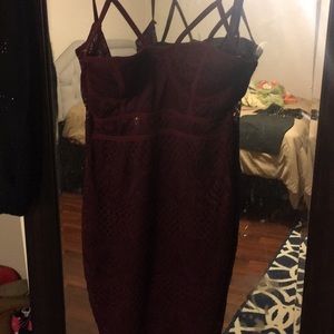 Burgundy dress